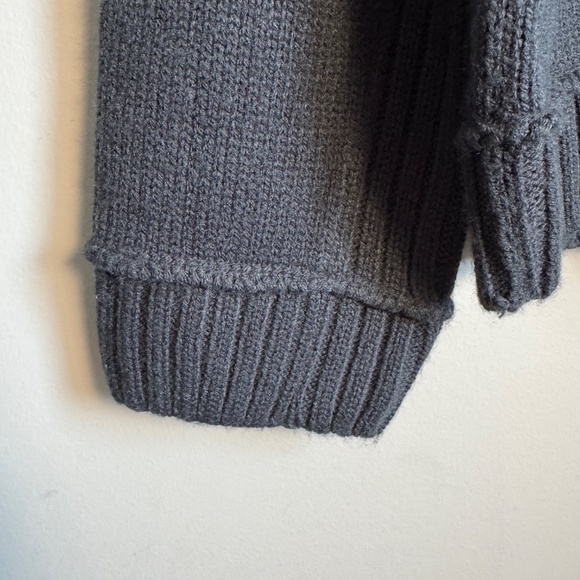 Vintage Midtown Mens Long Sleeve 1/4 Zip Mock Neck Pullover Sweater Green/Gray L - Picture 2 of 14